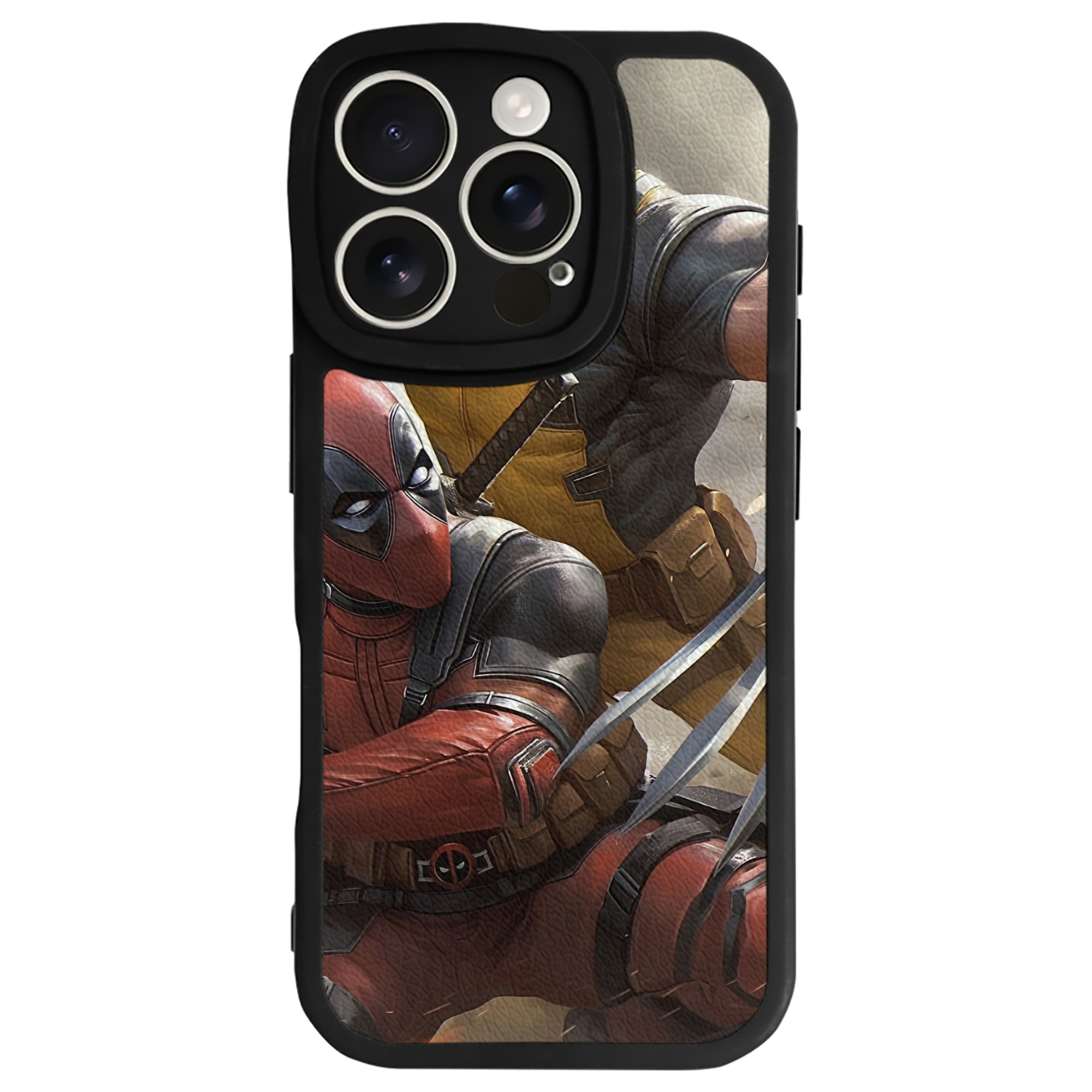 （画像用） Deadpool デッドプール 【iPhone 16シリーズ対応】シリコンスマホケース（レザー調） 材質：シリコン